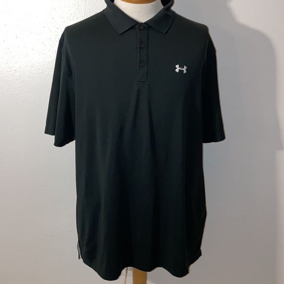 UNDER ARMOUR Men's Short Sleeve Loose Fit Heat Gear Polo Shirt size 2XL EUC - Picture 3 of 13